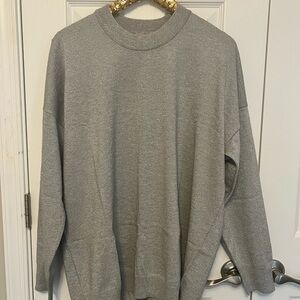 Show Me Your MuMu Classic Crewneck Sweater - silver metallic net